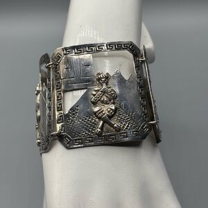 Peruvian Sterling Panel Story Bracelet JP226